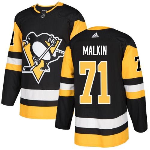Adidas Penguins #71 Evgeni Malkin Black Home Authentic Stitched Youth NHL Jersey